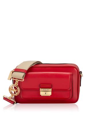 Bradshaw Leather Medium Camera Bag Crimson