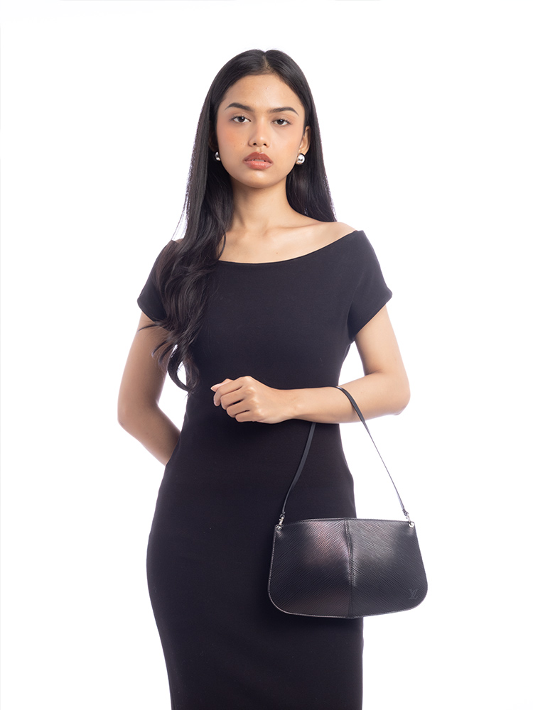 Epi Demi Lune Pochette Noir