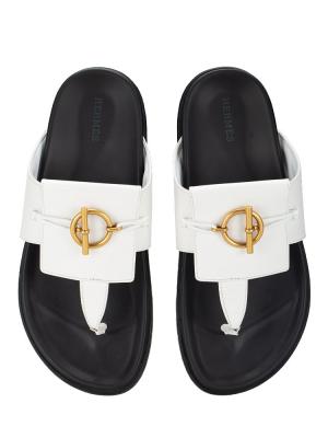 Calfskin Joyce Sandals Blanc Sz 38.5