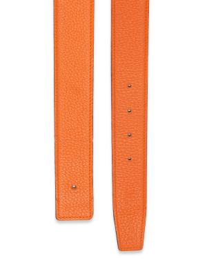 Box Togo 32mm Reversible Belt Chocolate Orange Sz 90