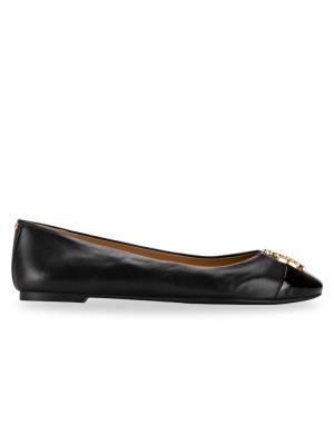 Everly Leather Ballet Flats Perfect Black Sz 9