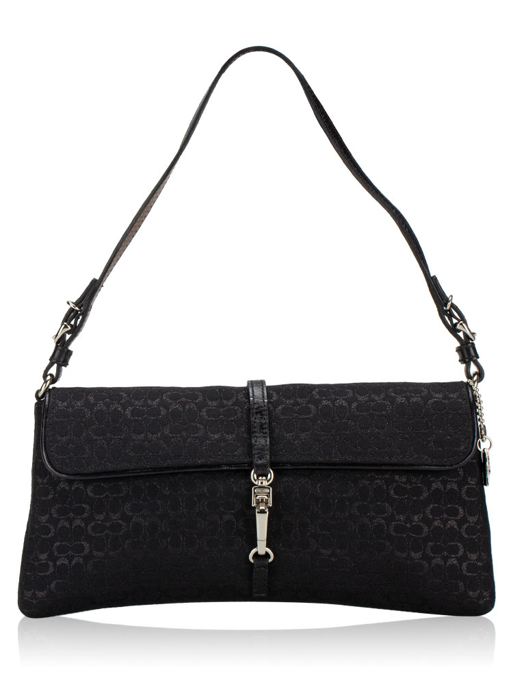 6380 Signature Hamptons Metallic Demi Clip Shoulder Black