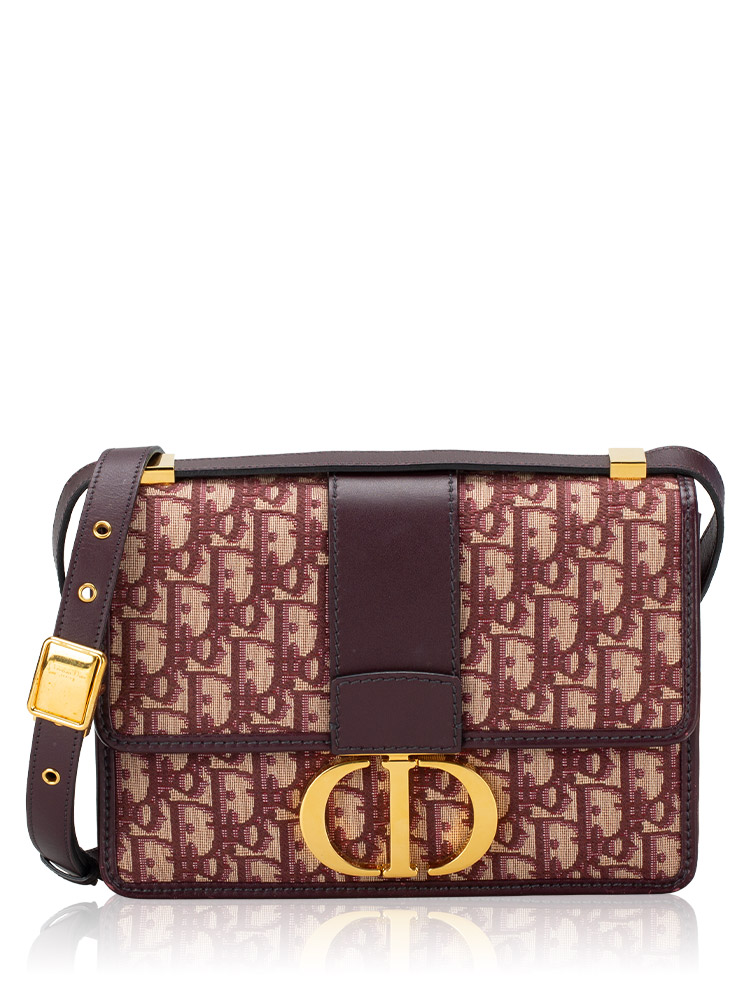 Oblique 30 Montaigne Flap Bag Burgundy