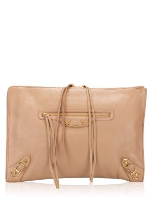 Gold Metallic Edge Pouch Rose Des Sables