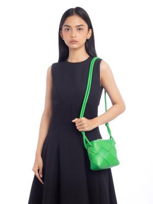 Maxi Intrecciato Cassette Mini Camera Bag Parakeet