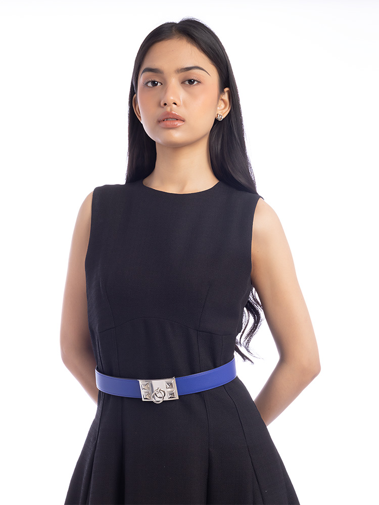 Swift Epsom Collier De Chien CDC 32mm Belt Blue Encre Graphite Sz 95