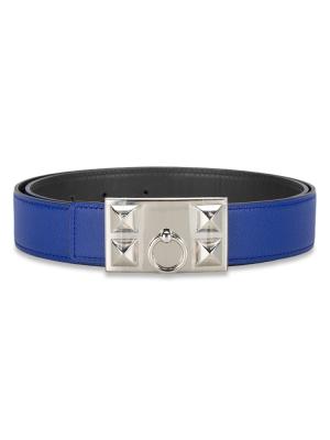 Swift Epsom Collier De Chien CDC 32mm Belt Blue Encre Graphite Sz 95
