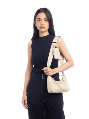 1BH204 Tessuto Saffiano Multi Pochette Deserto