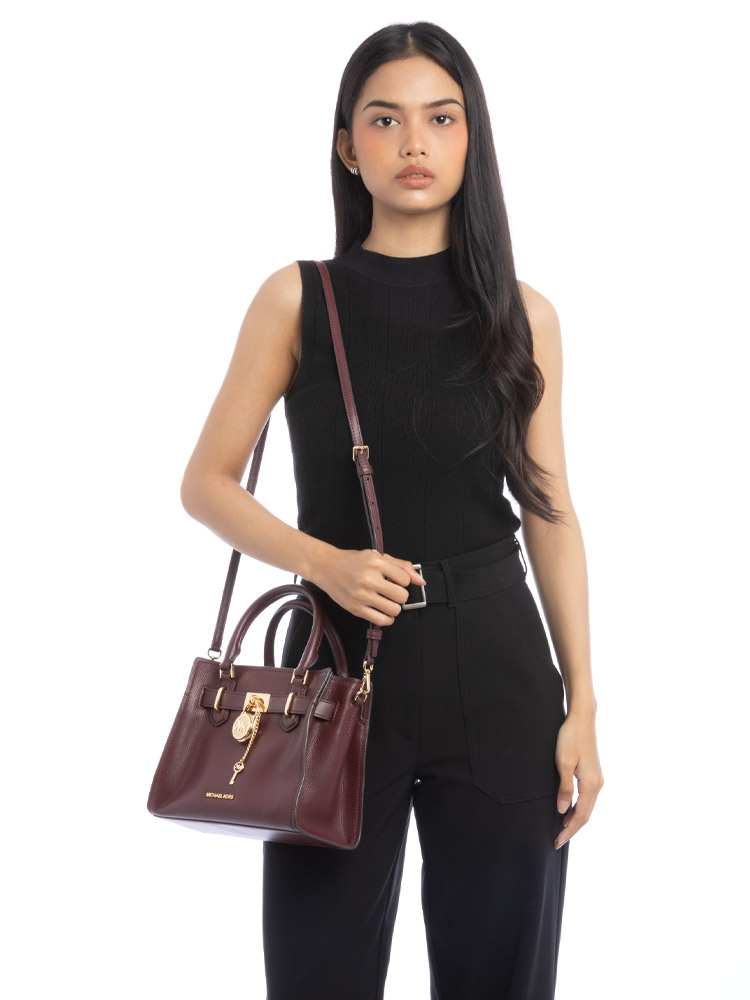 Hamilton Leather Small Satchel Oxblood