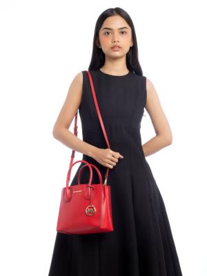 Mercer Medium Messenger Bright Red