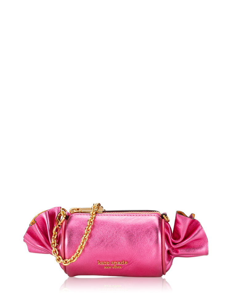 Gala Metallic Leather Sweet Treats Mini Crossbody Pink