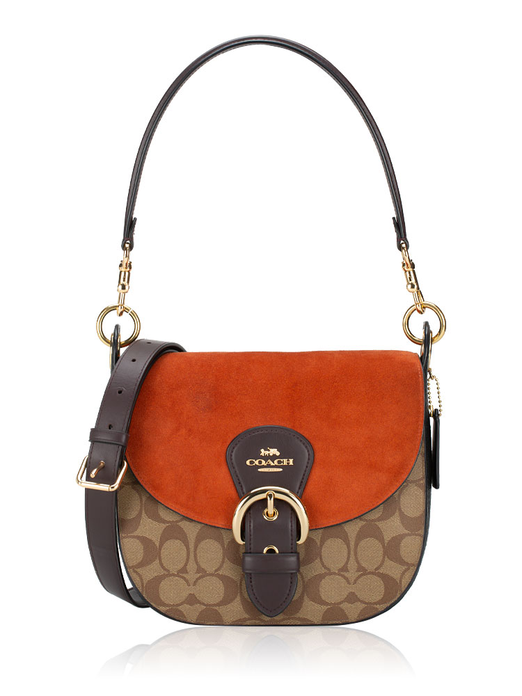 C5692 Signature Kleo 23 Shoulder Bag Khaki Multi