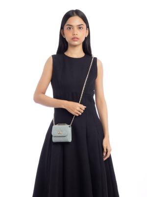 Lambskin Mini Trendy CC Clutch With Chain Grey