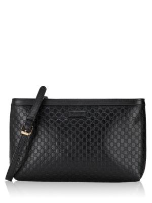 Microguccissima Flat Crossbody Black