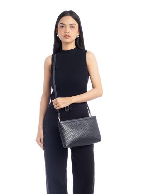 Microguccissima Flat Crossbody Black