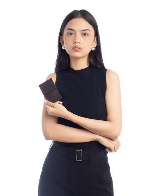 Nappa Card Holder Ebano