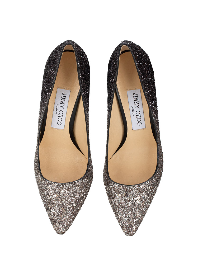 Speckled Glitter Degrade Romy 100 Pumps Light Mocha Black Sz 37