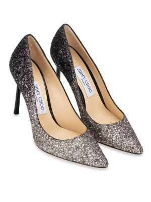 Speckled Glitter Degrade Romy 100 Pumps Light Mocha Black Sz 37