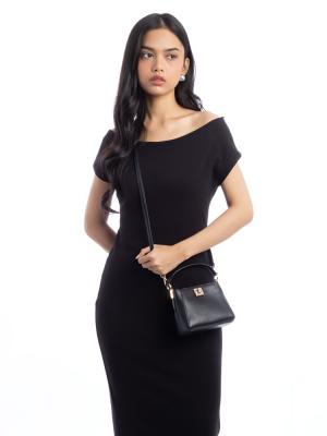 Phoebe Mini Top Handle Bag Black