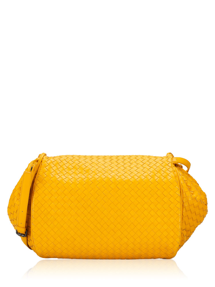 Nappa Intrecciato Flap Messenger Yellow