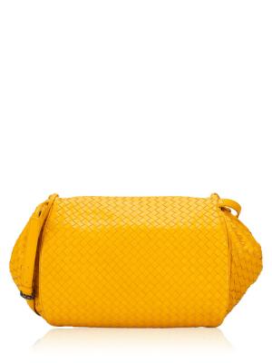 Nappa Intrecciato Flap Messenger Yellow
