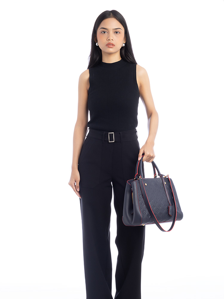 Monogram Empreinte Montaigne MM Marine Rouge