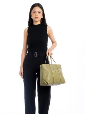 Beck Leather Medium Tote Oregano