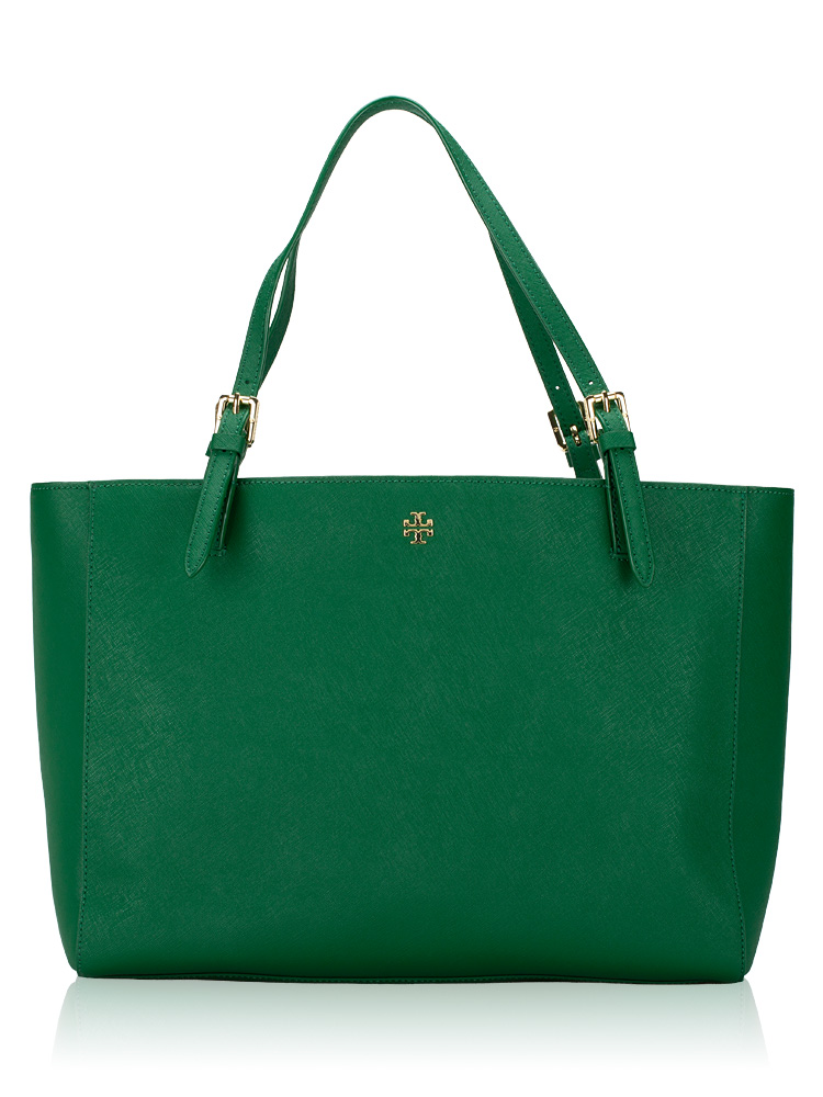 Emerson Small Buckle Tote Emerald Stone