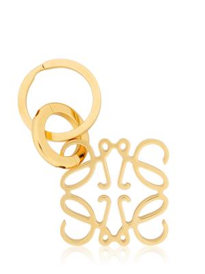 Metal Anagram Bag Charm Gold