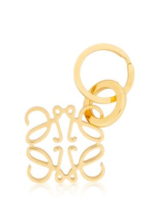 Metal Anagram Bag Charm Gold