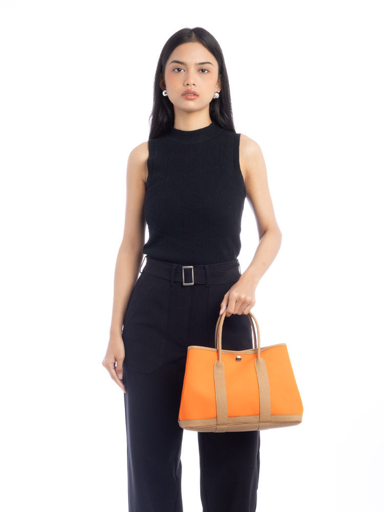 Toile Negonda Garden Party 30 TPM Tote Orange Minium Biscuit