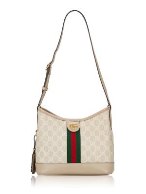 GG Supreme Ophidia Small Shoulder Bag Beige White