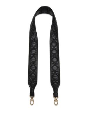 Lambskin Cannage Shoulder Strap Black