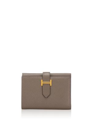 Epsom Tri-Fold Compact Bearn Wallet Gris Etain Etoupe