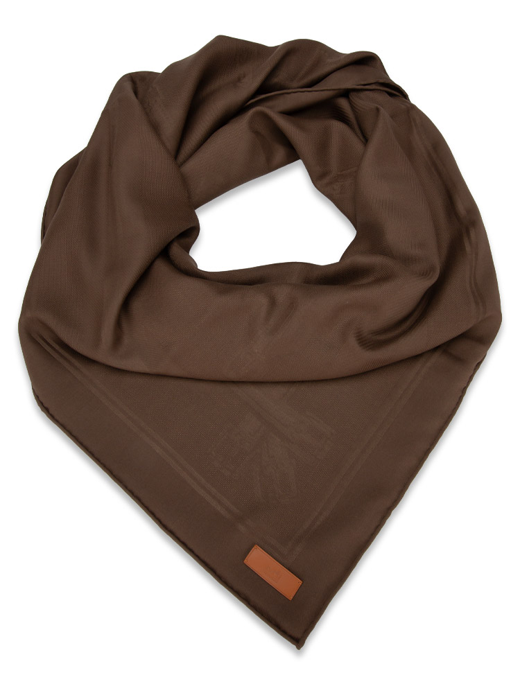 Cashmere Silk Les Sangle 115 Scarf Marron Glacé