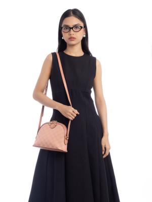 Canvas Ophidia Dome Small Shoulder Bag Pink