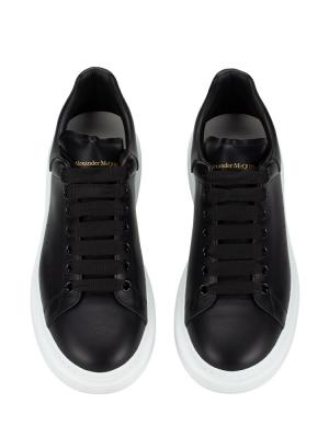 Calfskin Men's Oversized Sneaker Black White 42