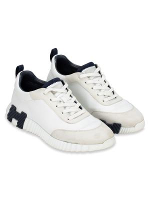 Goatskin Suede Bouncing Sneakers Blanc Sz 42