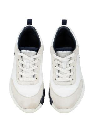 Goatskin Suede Bouncing Sneakers Blanc Sz 42