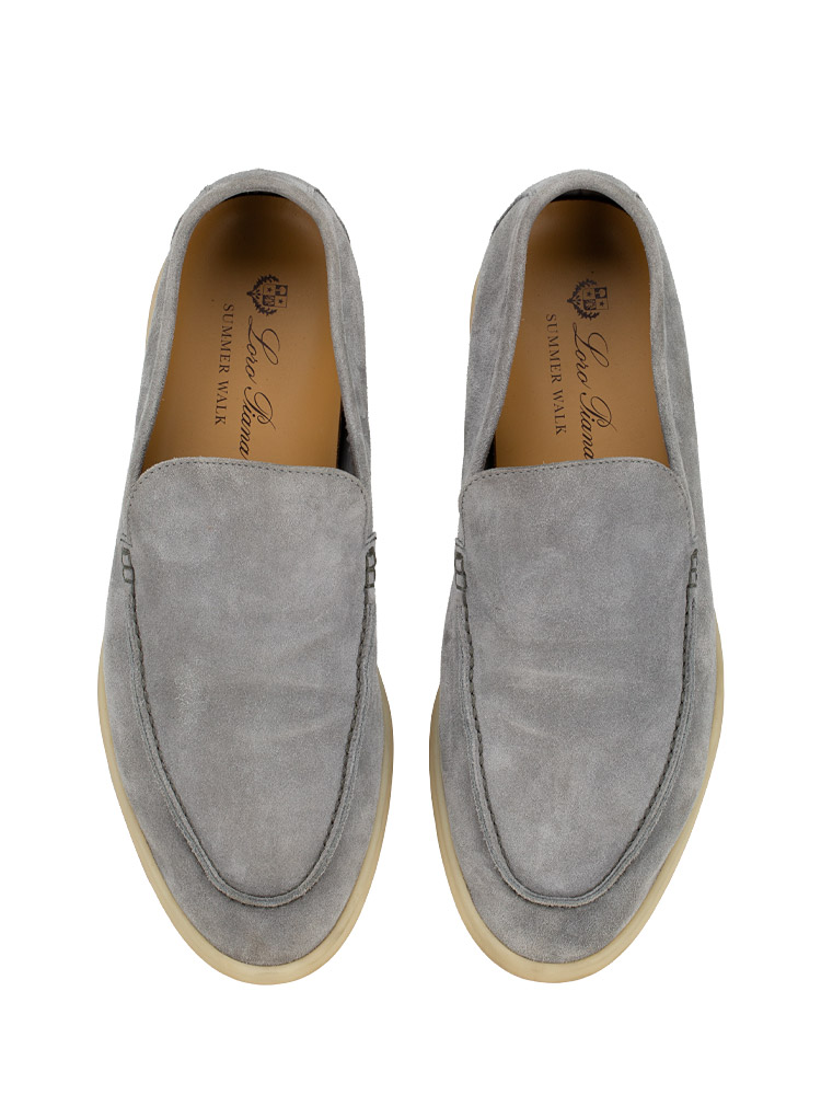 Suede Summer Walk Loafers Gull Gray Sz 42.5
