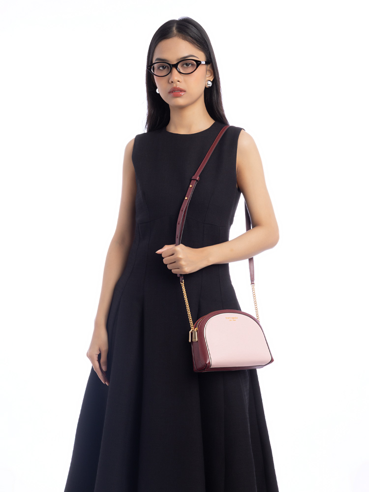 Morgan Colorblocked Dome Crossbody Pink Multi