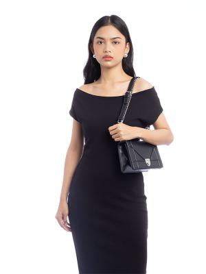 Calfskin Diorama Small Flap Bag Black