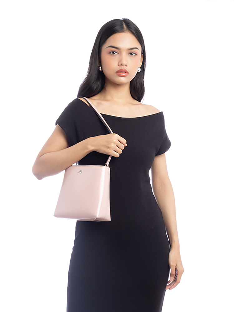 Emerson Spazzolato Small Bucket Bag Clay Pink