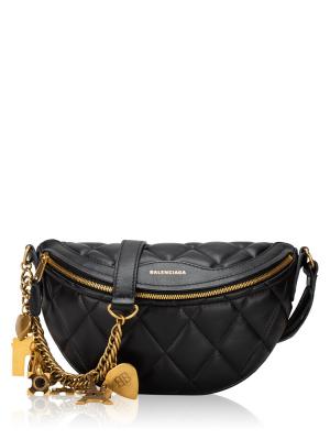 Nappa Quilted Souvenir XS Belt Bag Black