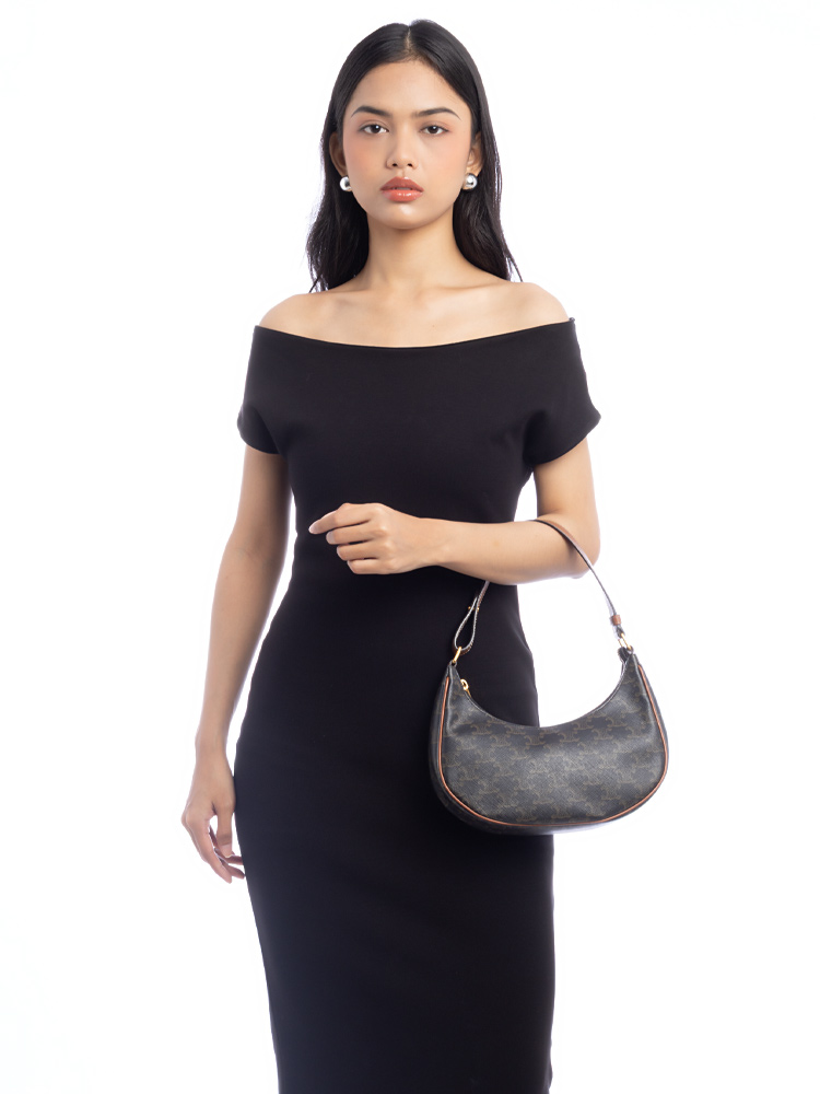 Triomphe Ava Shoulder Bag Tan