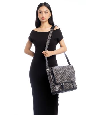 Goyardine Grand Bleu GM Messenger Black