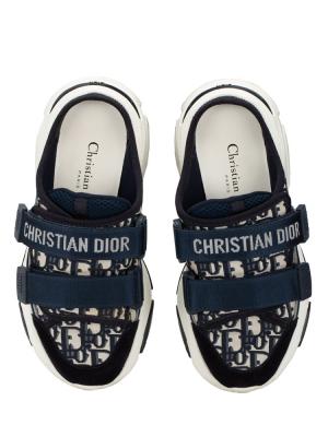 Oblique Technical Fabric D-Wander Mules Deep Blue Sz 35