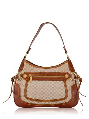 Vintage Macadam Shoulder Bag Tan