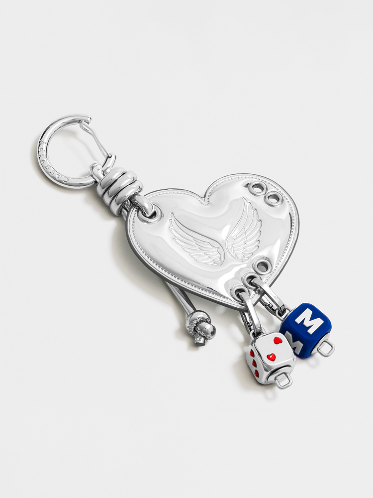 x G-DRAGON Puffy Heart Bag Charm Metallic Cupid