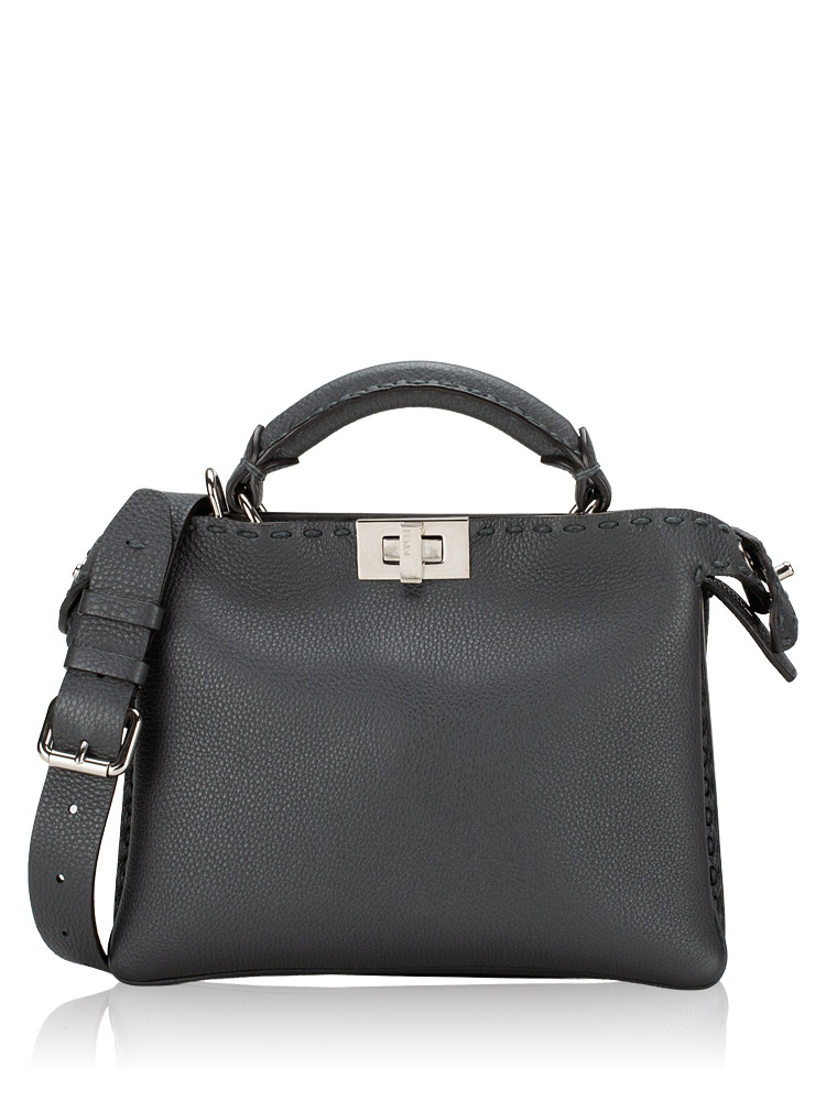 Soft Cuoio Romano Small Peekaboo Selleria Grey